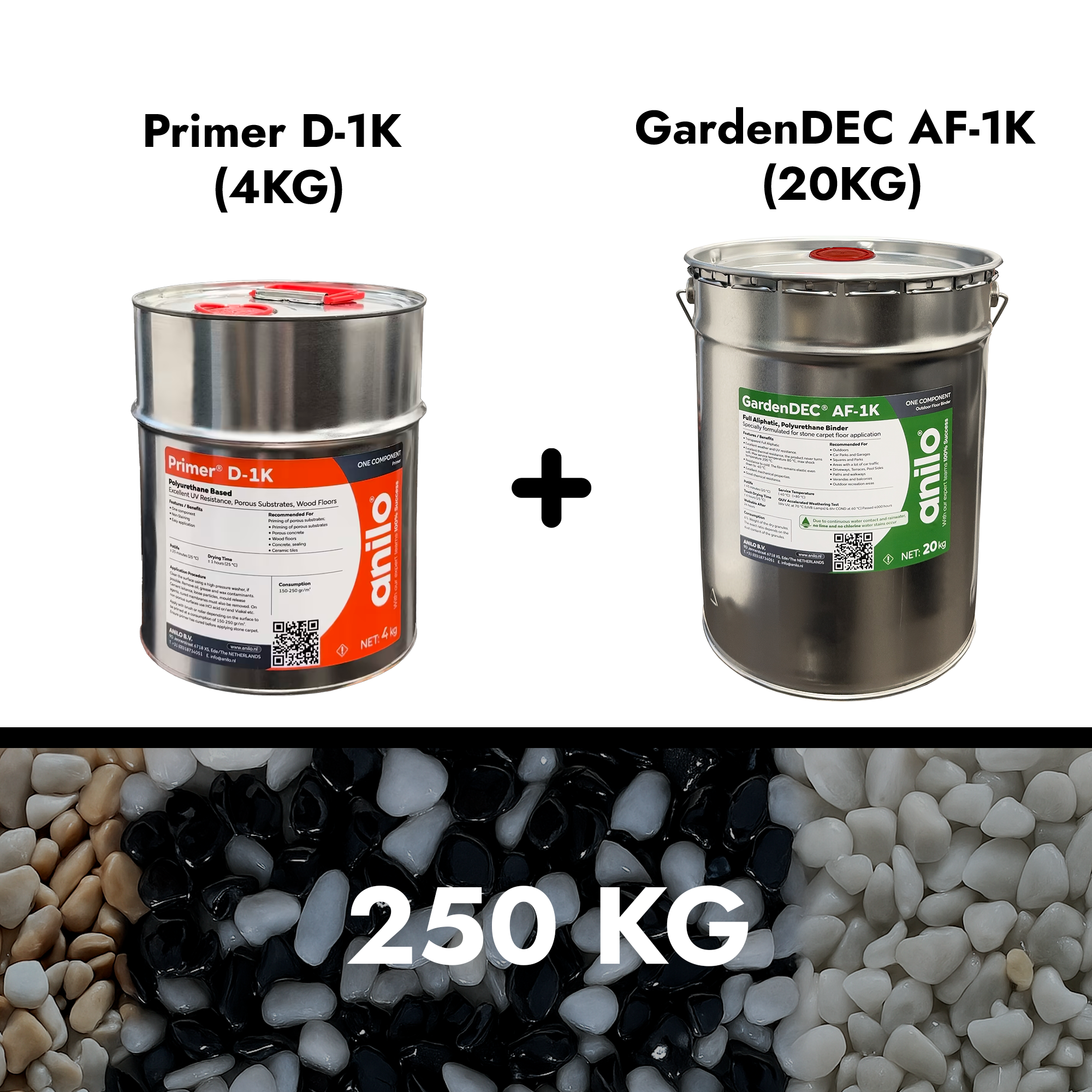 Набор Мраморная крошка (20 м², слой 8 мм)