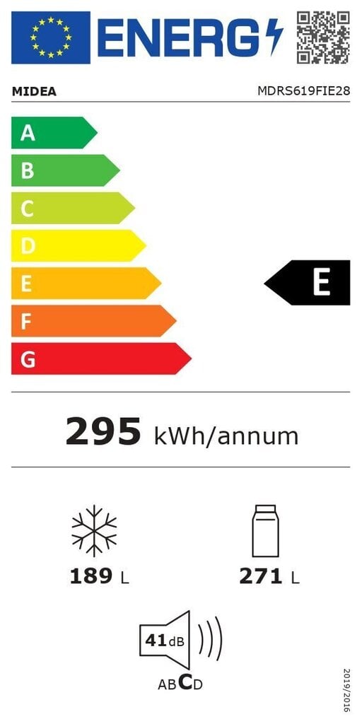 Külmik Midea 460L Silver