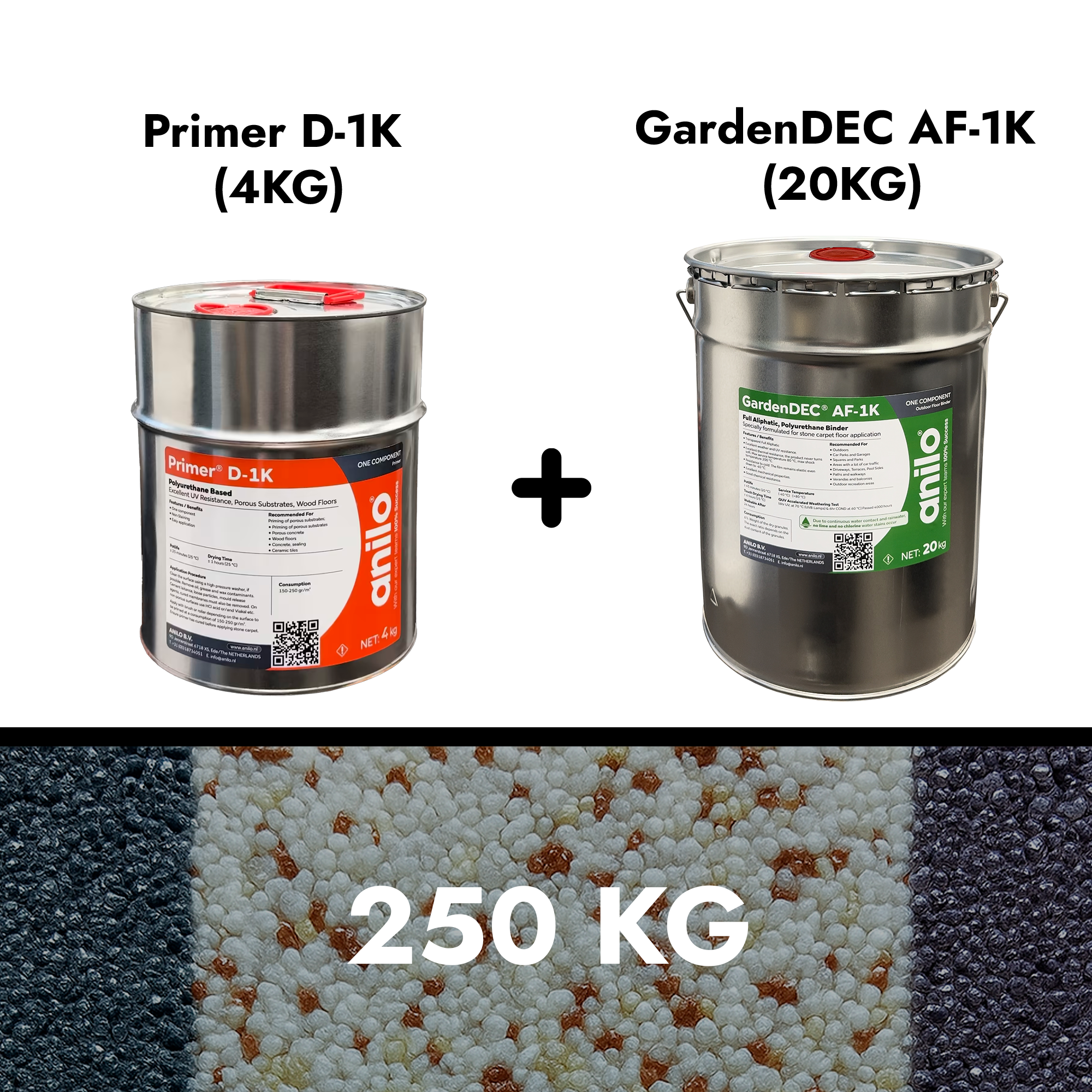 Marmormördi graanulid komplekt (20 m², 8 mm)
