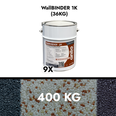 Marble mortar granule Kit (40 m², 6 mm layer) Walls